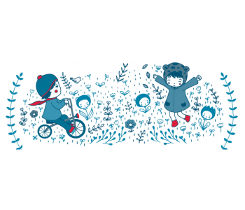 Logo - LE JARDIN BLEU : LIEU D'ACCUEIL PARENT ENFANT